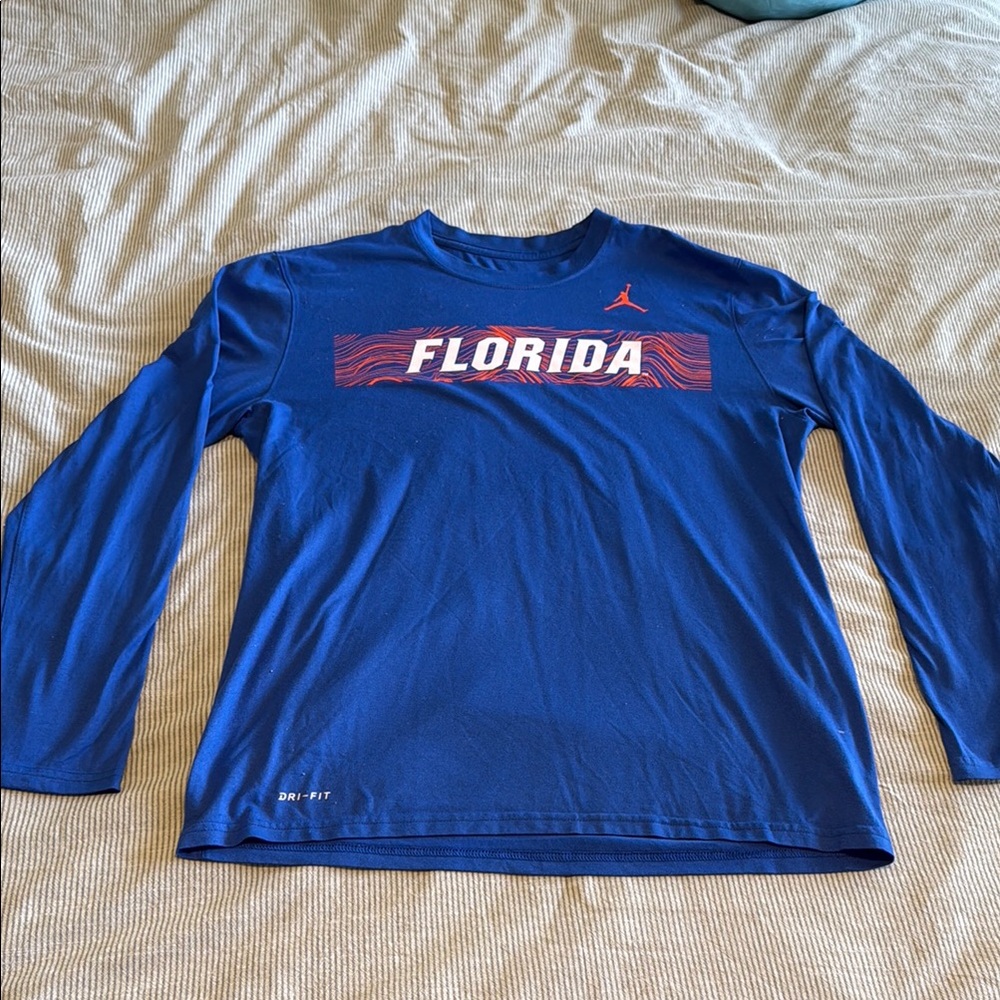 Blue Nike Men's Air Jordan Long Sleeve Shirt
